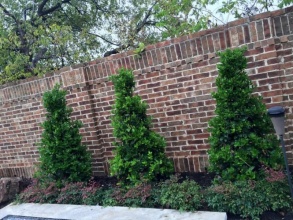 Кирпичный забор сплошной 12 метров фото в Краснодаре