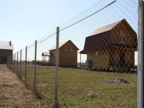 Забор из сетки рабицы в натяг с протяжкой арматуры 150 метров фото в Краснодаре