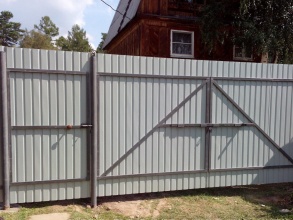 Забор с воротами и калиткой 100 метров фото в Краснодаре