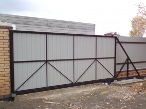 Ворота откатные с ручным управлением - пример 12 фото в Краснодаре